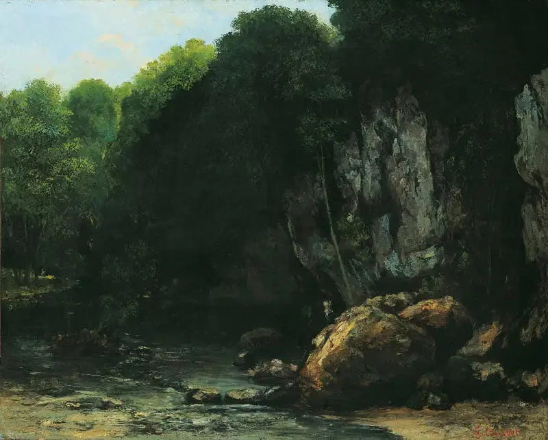 Svartbrunnens bäck - Gustave Courbet