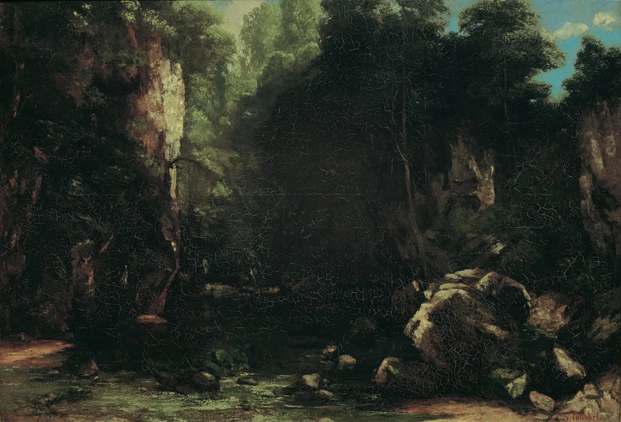 Den skuggiga bäcken - Gustave Courbet