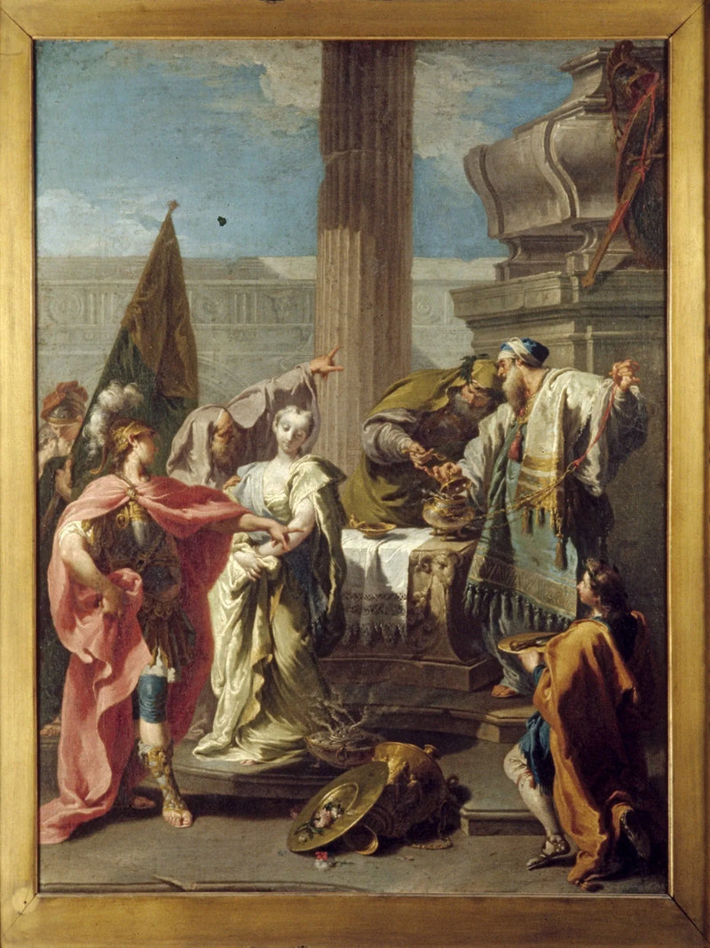 Polyxenes offer vid Achilles grav - Giovanni Battista Pittoni