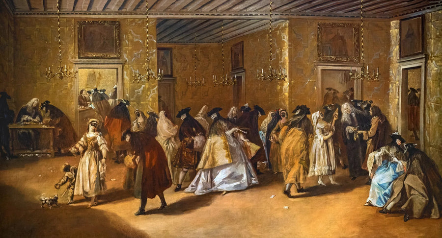 Det privata salongen (casino) i Dandolo-palatset vid San Moisè - Francesco Guardi
