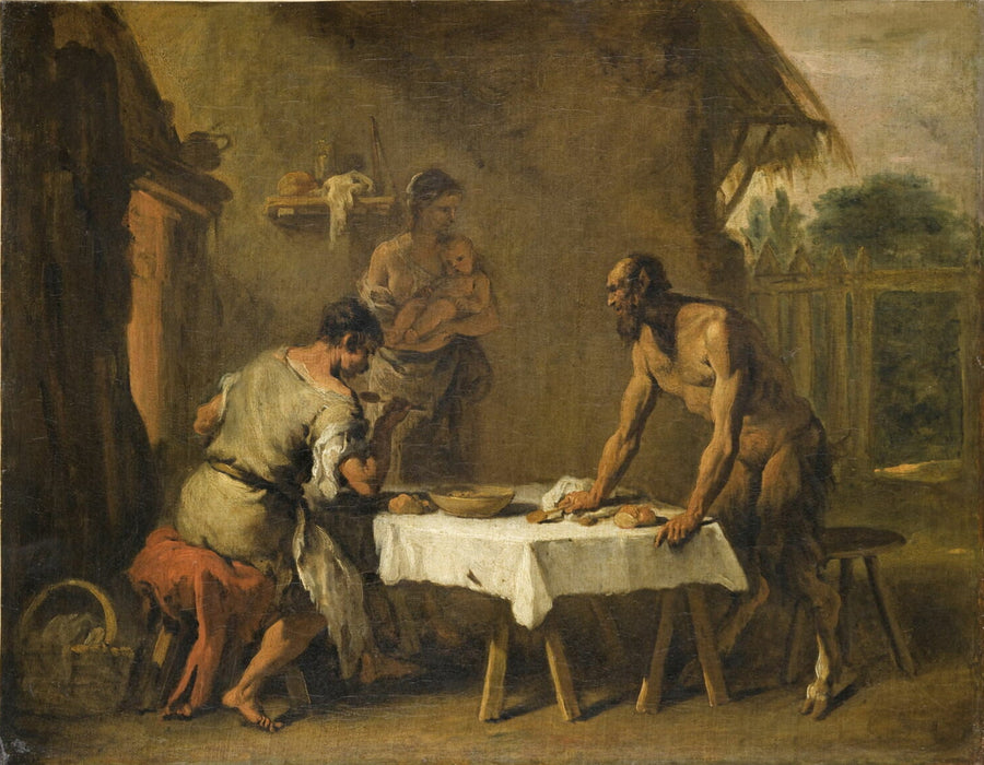 Satyrn och bonden - Sebastiano Ricci