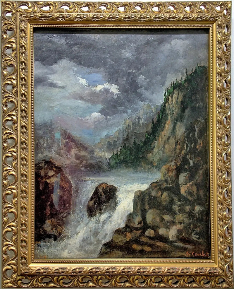Hoppet över Doubs - Gustave Courbet