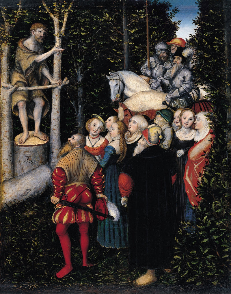 Sankt Johannes Döparens predikan - Lucas Cranach den äldre