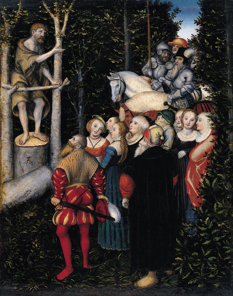 Sankt Johannes Döparens predikan - Lucas Cranach den äldre