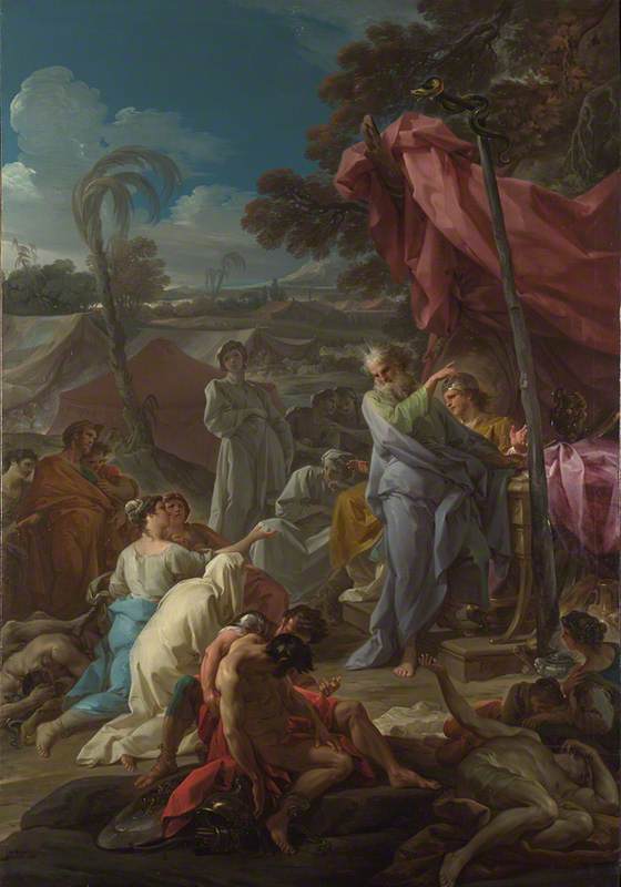 Le serpent d'airain - Corrado Giaquinto image 1 copie de tableau peinte à la main