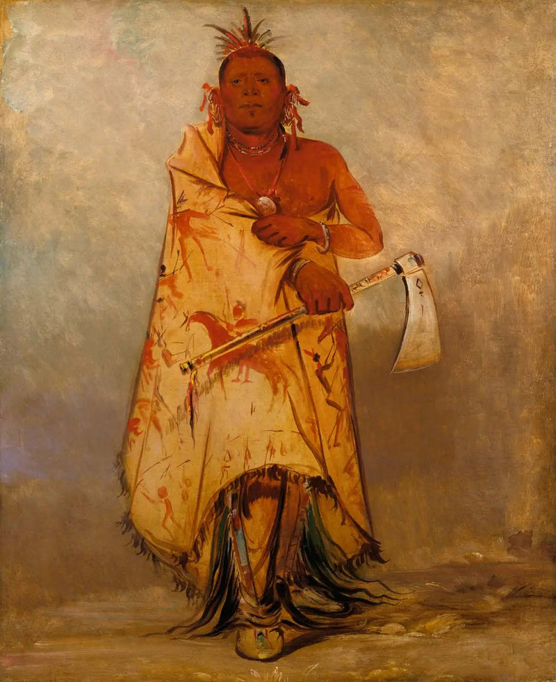 Le-sháw-loo-láh-le-hoo, Big Elk, ledare för Skidi (Loup) Pawnee - George Catlin
