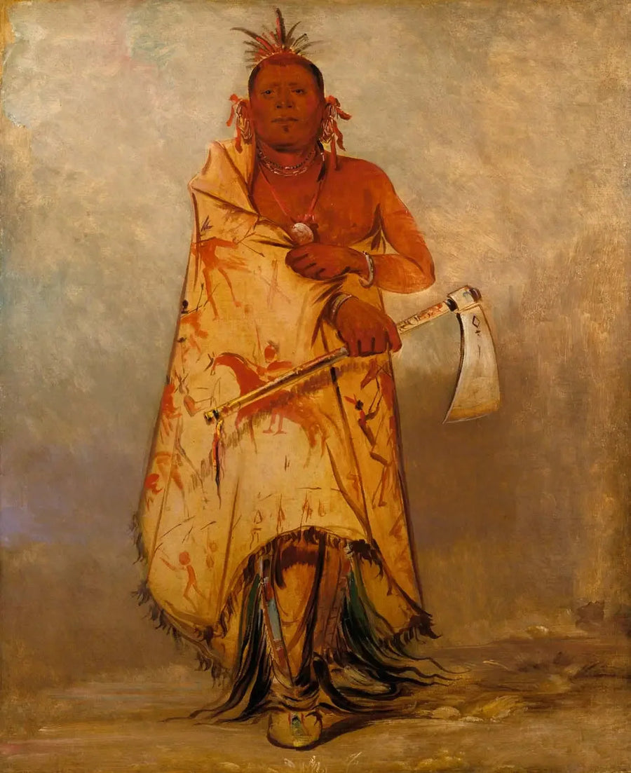 Le-sháw-loo-láh-le-hoo, Big Elk, ledare för Skidi (Loup) Pawnee - George Catlin