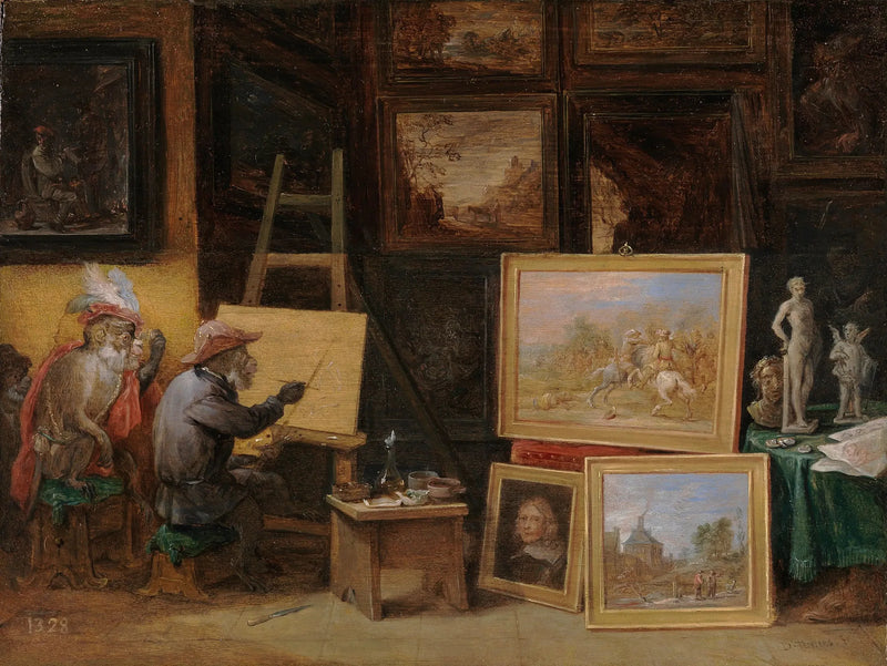 Målade apan - David Teniers den yngre