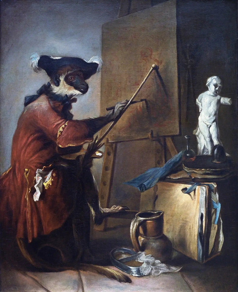 Målade apan - Jean Simeón Chardin