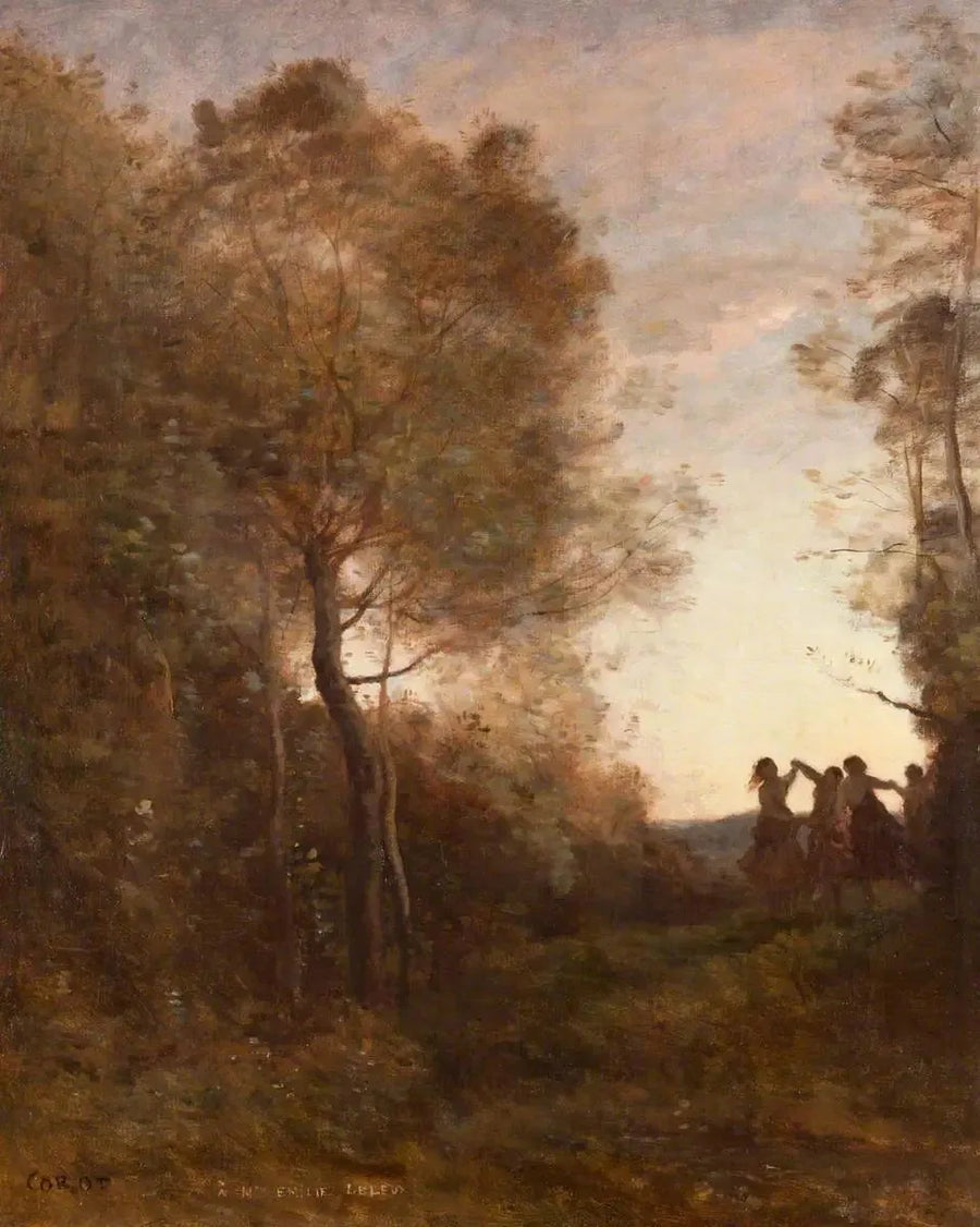 Kvällen – Nymfarnas dans - Jean-Baptiste Camille Corot