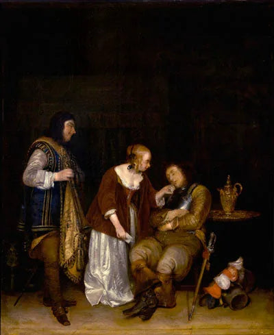Le Soldat endormi - Gerard ter Borch image 1 reproduction de peinture à l’huile