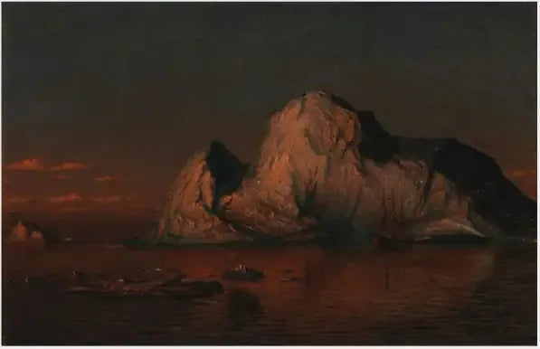 Midnattssolen över Melville sund, Nordvästpassagen - William Bradford