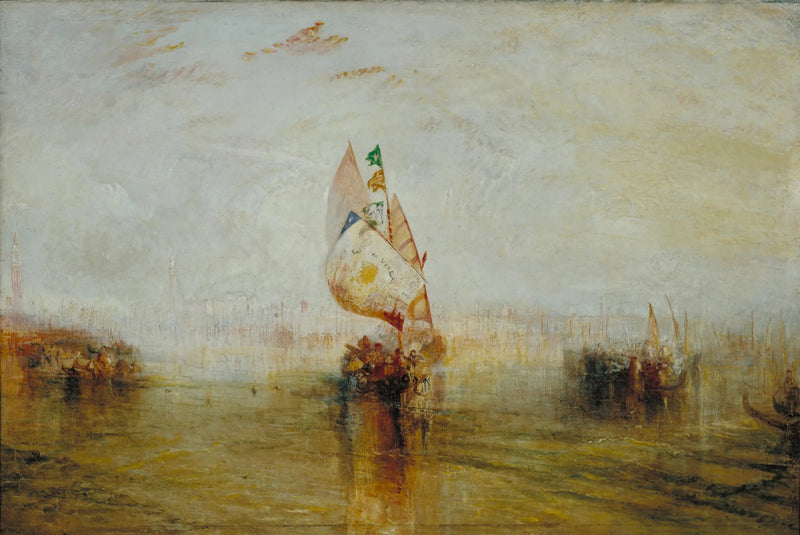 Solen i Venedig ger sig ut till havs - J. M. W. Turner