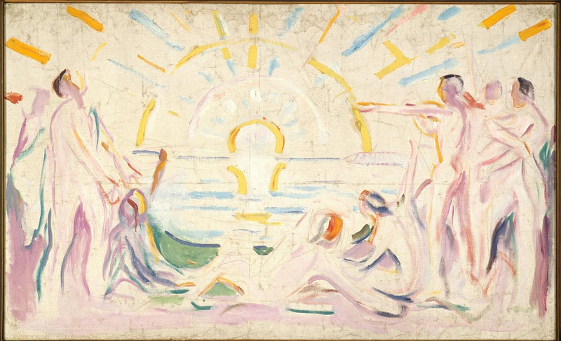 Solen och de nakna männens uppvaknande - Edvard Munch