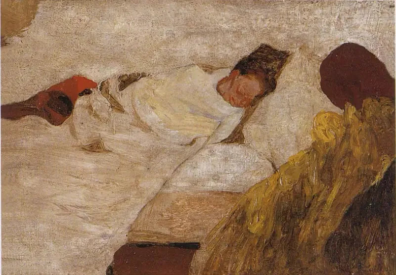 Madam Vuillards sömn - Édouard Vuillard