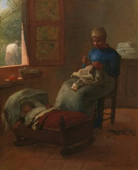 Barnets sömn - Jean-François Millet