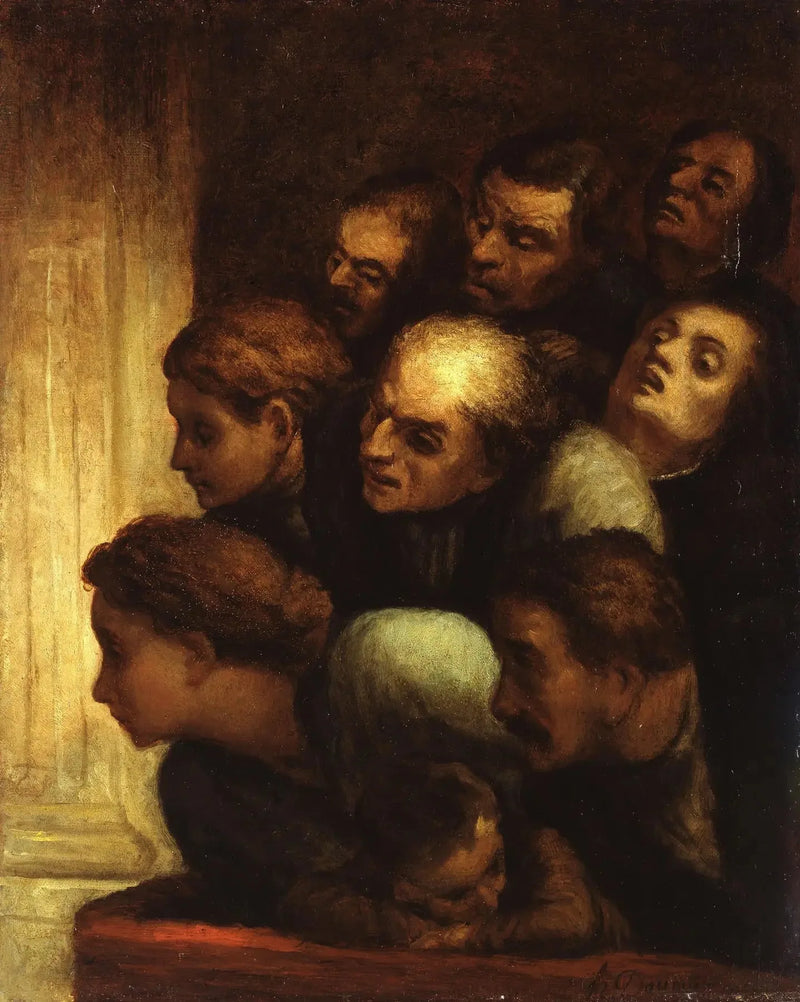 Den gratis föreställningen - Honoré Daumier