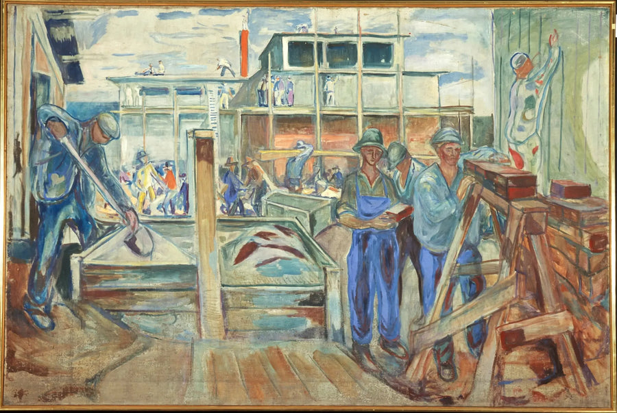 Vinterstudion under konstruktion - Edvard Munch
