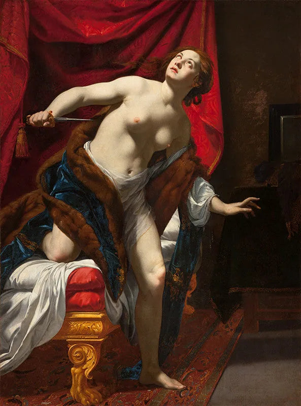 Lucretius självmord - Simon Vouet