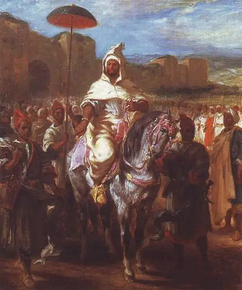 Marockos sultan omgiven av sin vakt - Eugène Delacroix