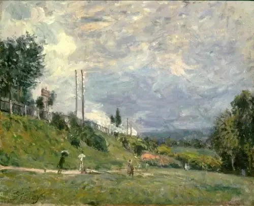 Järnvägsslänten vid Sèvres - Alfred Sisley