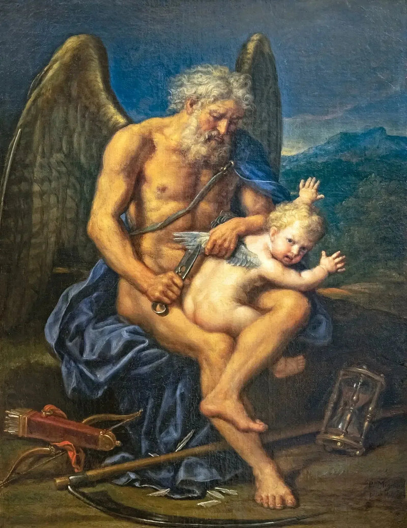 Tiden som skär bort kärlekens vingar - Pierre Mignard