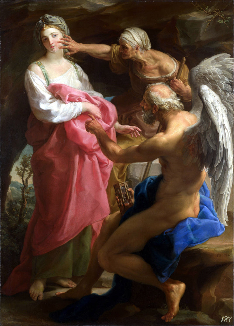 Tiden beordrar ålderdomen att förstöra skönheten - Pompeo Batoni