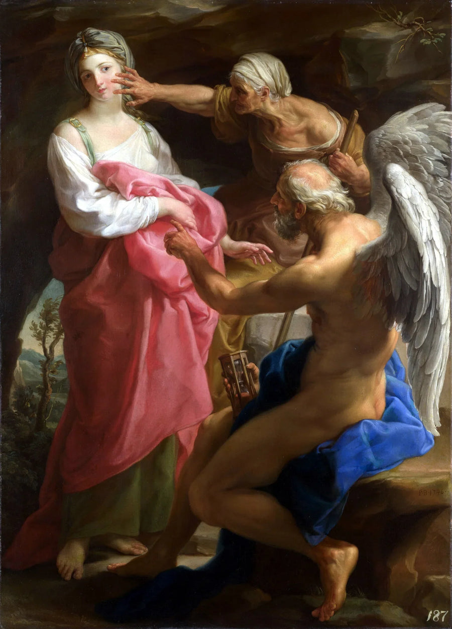 Tiden beordrar ålderdomen att förstöra skönheten - Pompeo Batoni