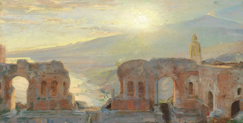 Den antika teatern i Taormina. - Peder Severin Krøyer