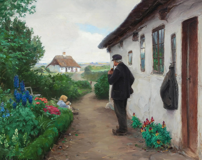 Vägarbetaren Chr. Larsen från Jyllinge. - H. A. Brendekilde
