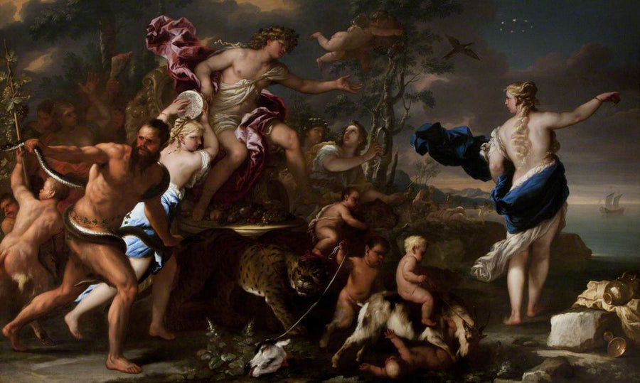 Bacchus triumf med Ariadne - Luca Giordano