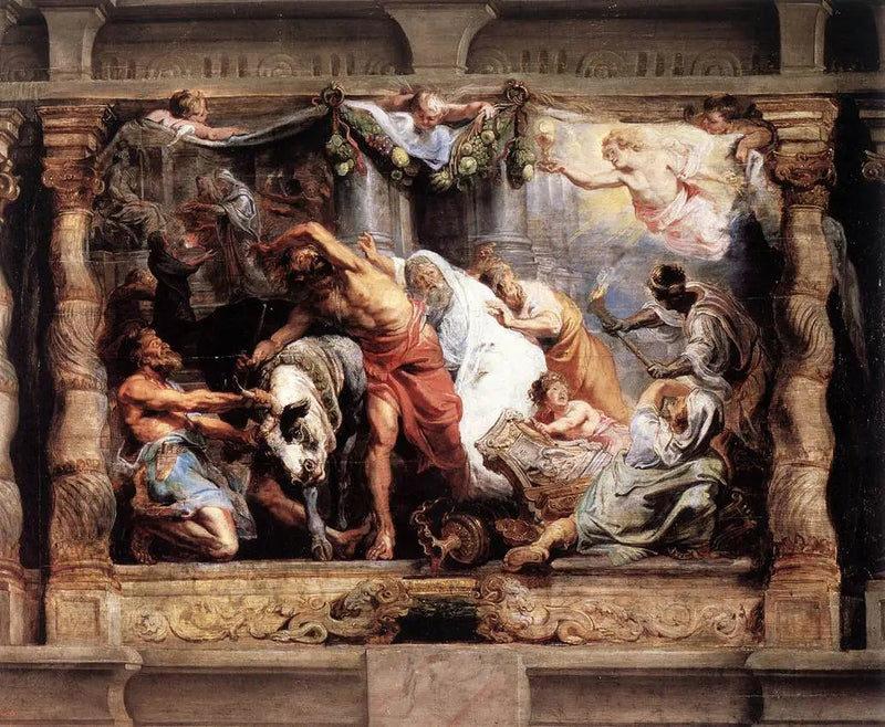 Triumfen av eukaristin över idolatri - Peter Paul Rubens