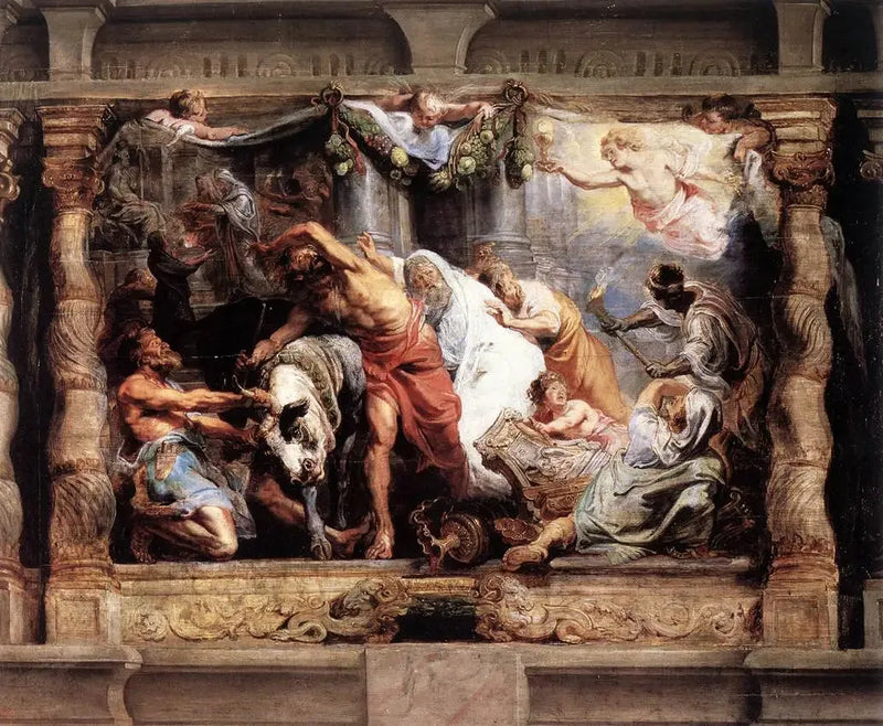 Triumfen av eukaristin över idolatri - Peter Paul Rubens