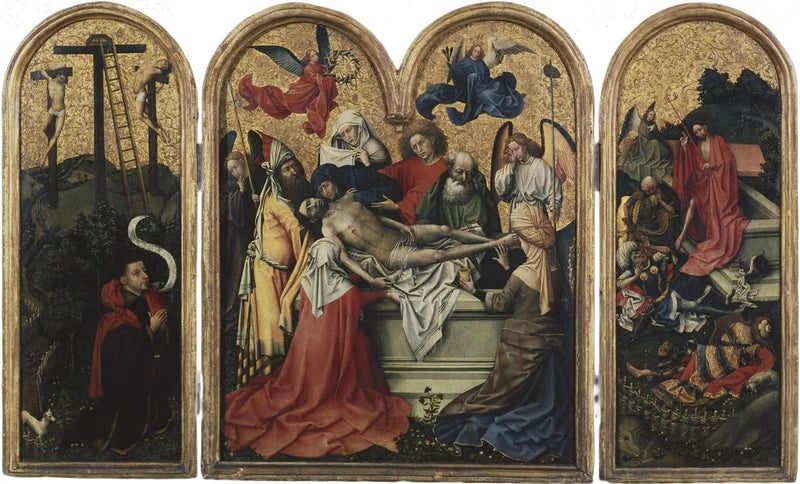 Seilern-triptyken – La mise au tombeau - Robert Campin