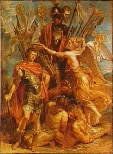 Det upphöjda trofén i Konstantin - Peter Paul Rubens
