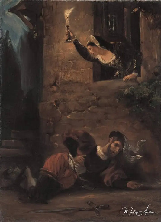 Le Valentin mourant - Eugène Delacroix - Reproductions de tableaux et peintures haut de gamme