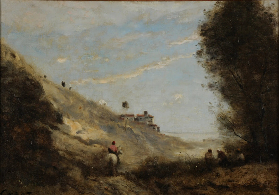 Vallån vid ryttaren - Jean-Baptiste Camille Corot