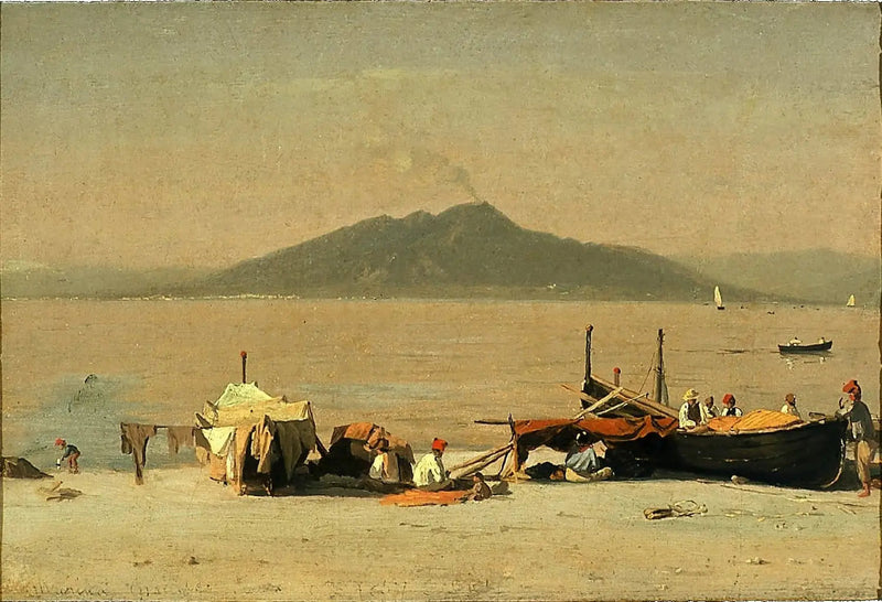 Vesuvio från Marina Grande, Capri - Sanford Robinson Gifford