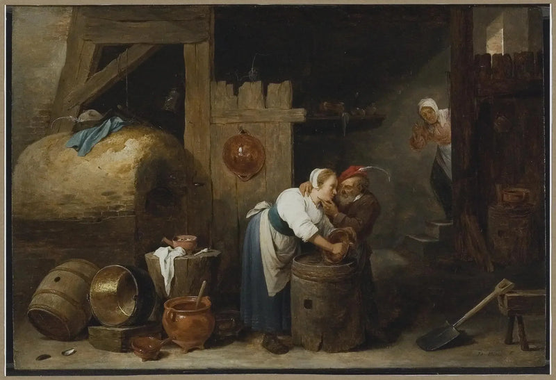 Den gamle mannen och den unga kvinnan - David Teniers den yngre