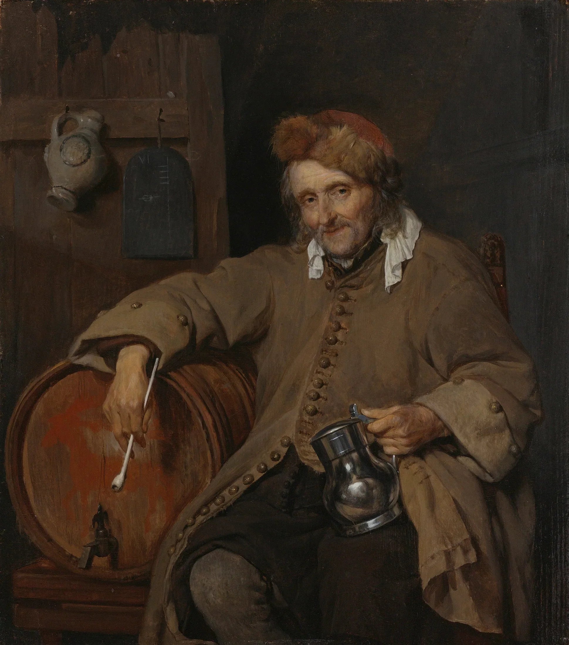 Le vieux buveur - Gabriel Metsu image 1 tableau peint à l’huile sur toile