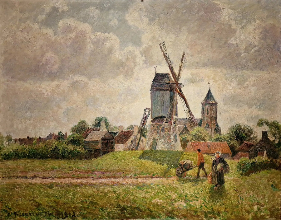 Den gamla kvarnen i Knokke - Camille Pissarro