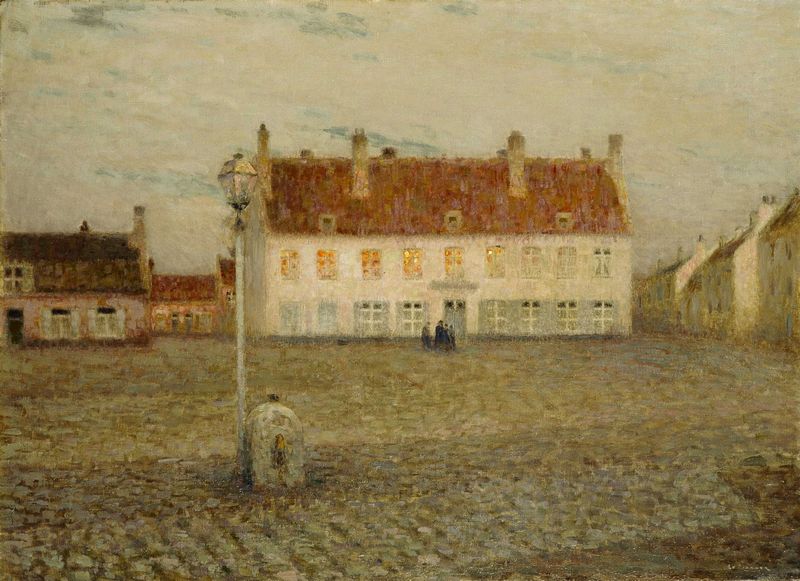 Byn, Skymning - Henri Le Sidaner