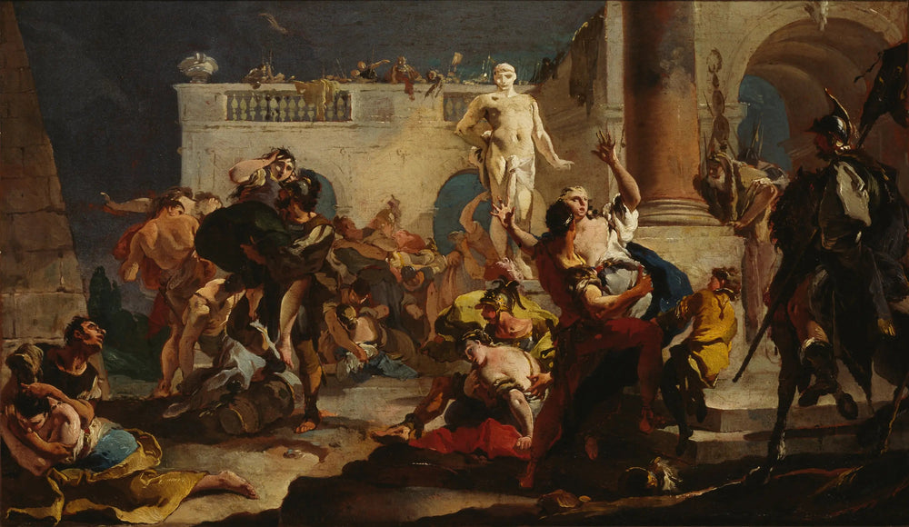 Le viol des Sabines - Giovanni Battista Tiepolo image 1 tableau peint à l’huile sur toile
