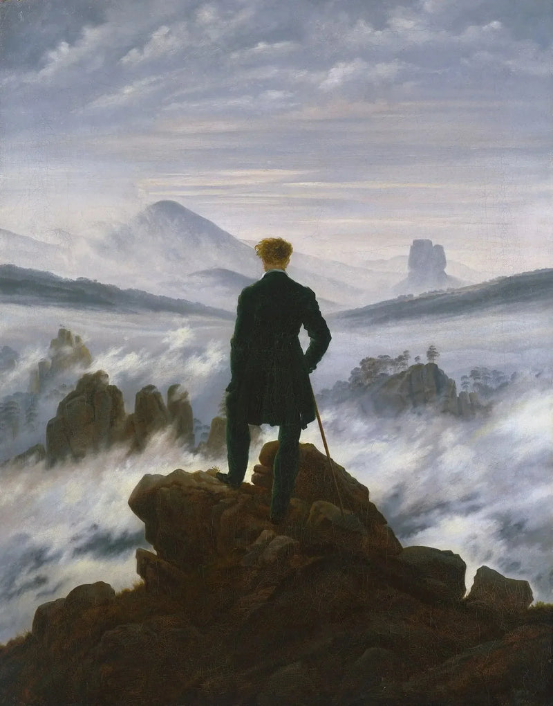 Resenären som betraktar ett hav av moln - Caspar David Friedrich