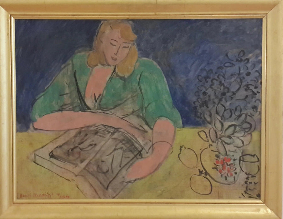 Läsare vid det gula bordet - Henri Matisse