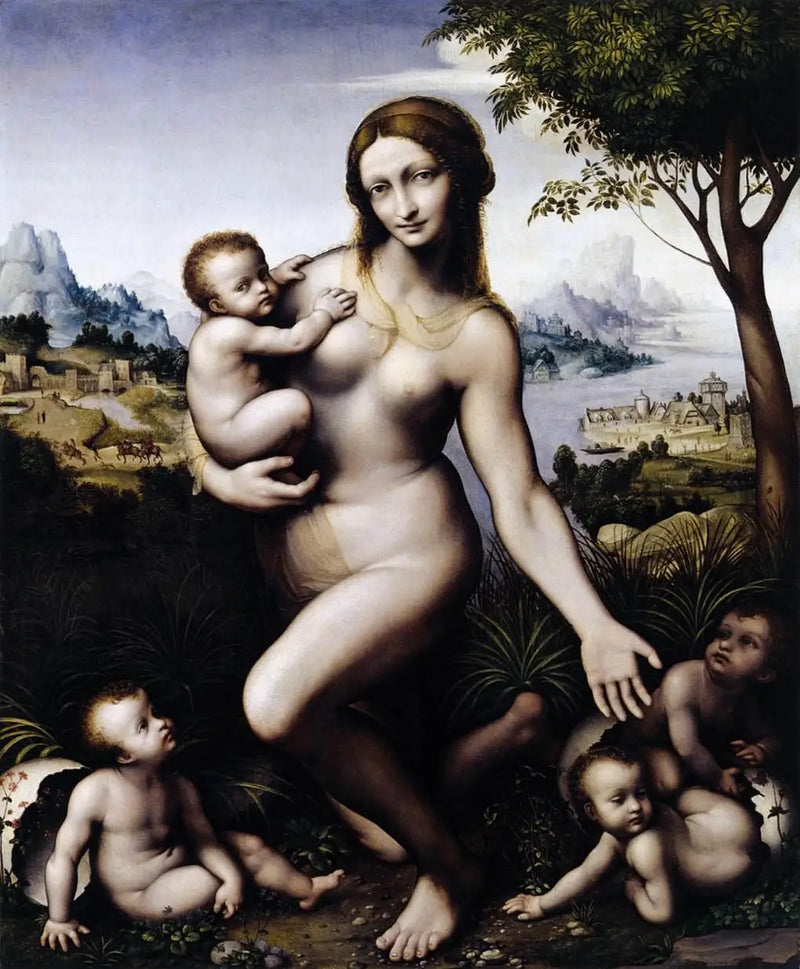 Leda med sina barn - Leonardo da Vinci