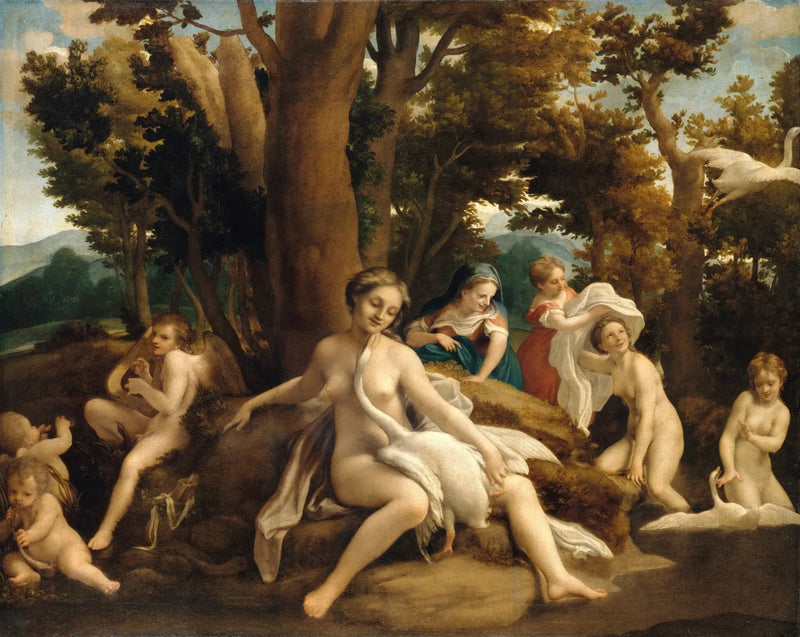 Leda och Svanen - Antonio da Correggio