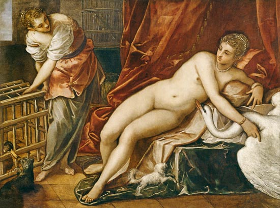 Leda och Svanten - Jacopo Tintoretto
