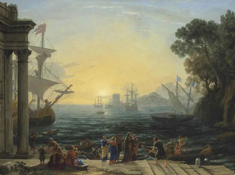 Sankomlingen av Sainte Paule i Ostia - Claude Lorrain