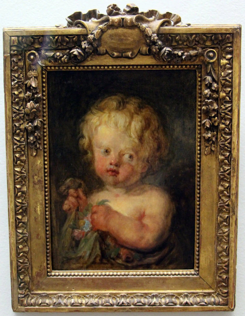 Barnet med blommor - Jean-Honoré Fragonard